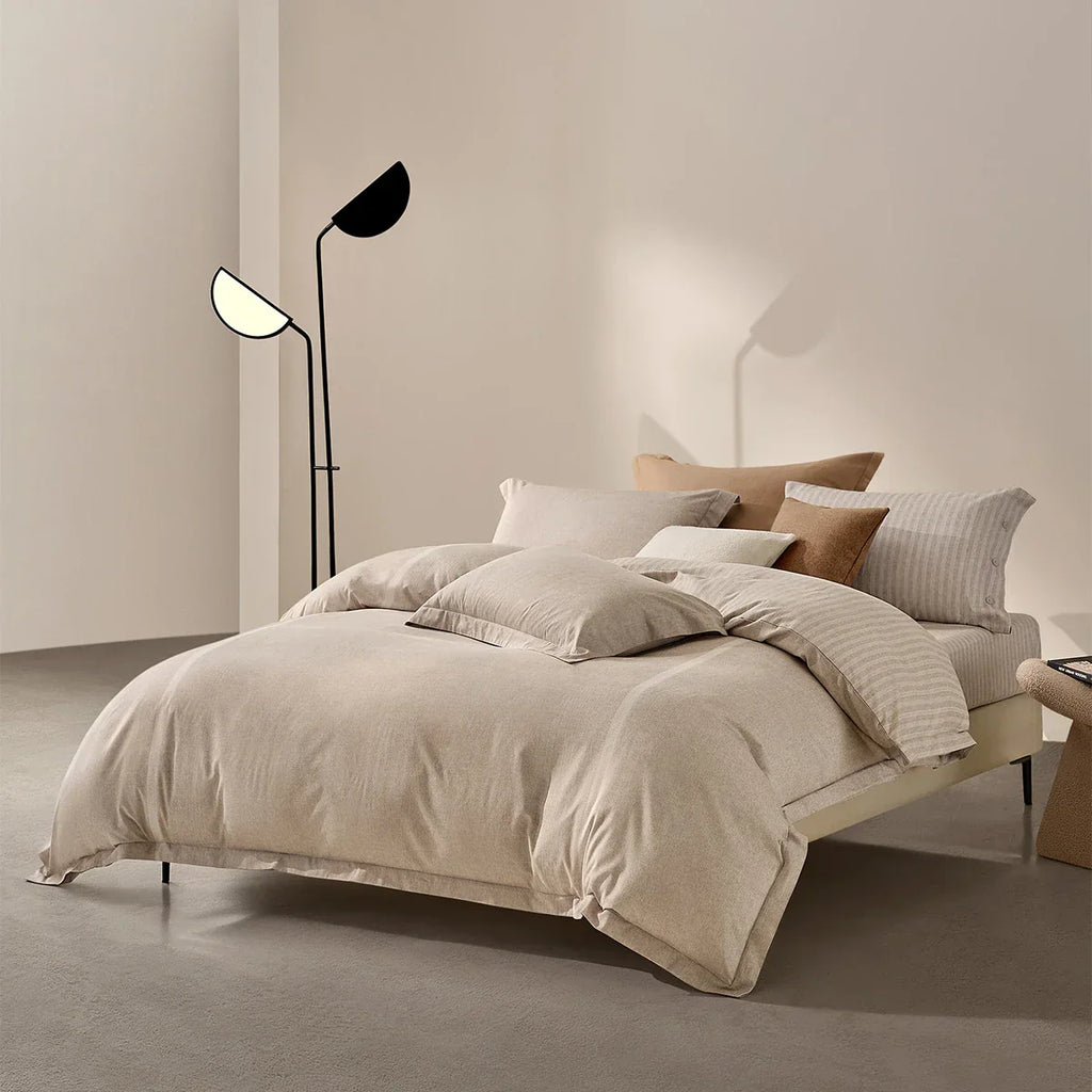 U-Zip Breathable Cotton Duvet Cover | Easy No-Fumble Change, Machine-Washable for Daily Comfort
