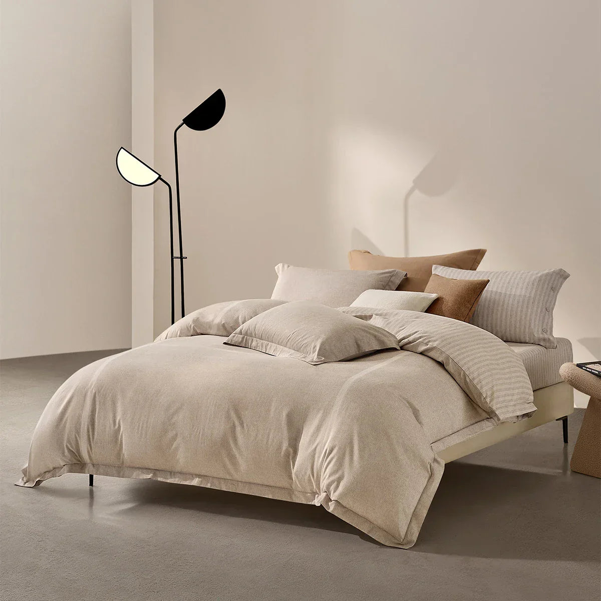 U-Zip Breathable Cotton Duvet Cover | Easy No-Fumble Change, Machine-Washable for Daily Comfort