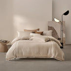 U-Zip Breathable Cotton Duvet Cover | Easy No-Fumble Change, Machine-Washable for Daily Comfort