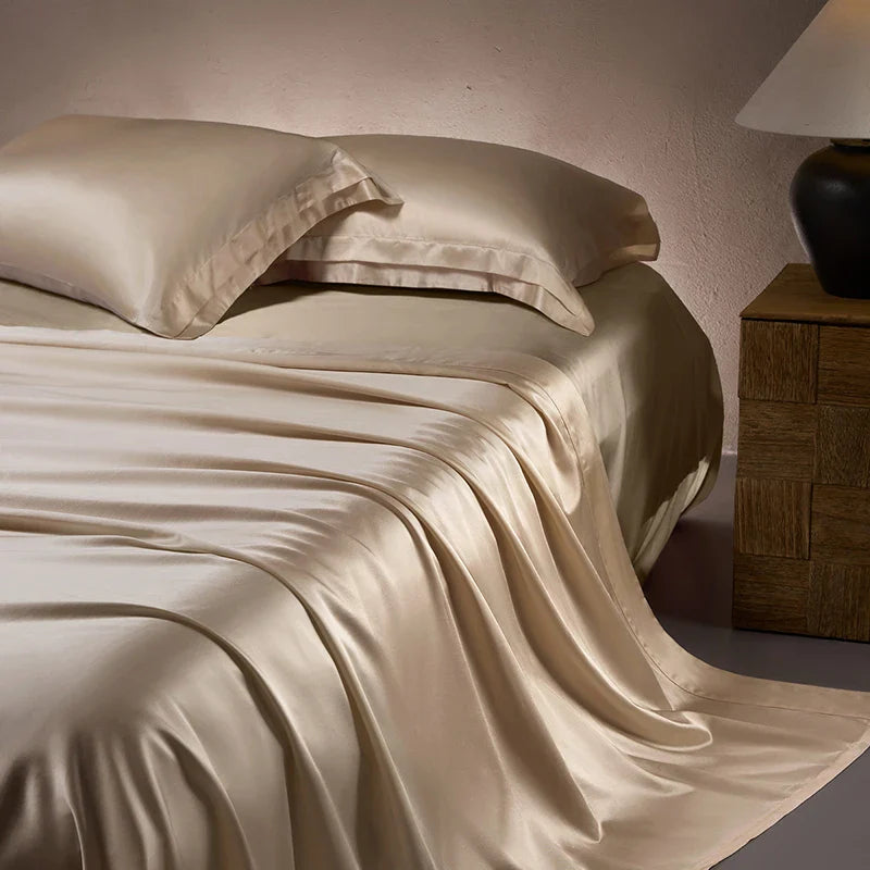 Cooling Mulberry Silk Flat Sheet | Ultra-Smooth, Skin-Friendly for Singapore's Warm Humid Nights