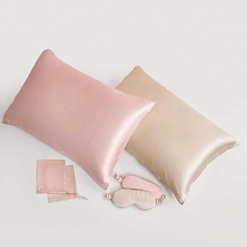 Silk Sleep 3-Piece Set | Eye Mask + Scrunchie + Pillowcase, Overnight Skin & Hair Protection