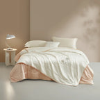 Traceable Silk-Fill Embroidered Cotton Duvet | Artisan Craftsmanship, Natural & Skin-Safe Comfort