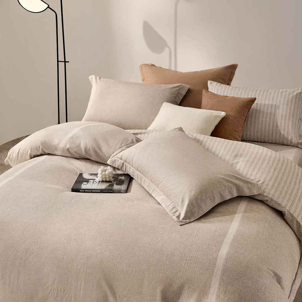 U-Zip Breathable Cotton Duvet Cover | Easy No-Fumble Change, Machine-Washable for Daily Comfort