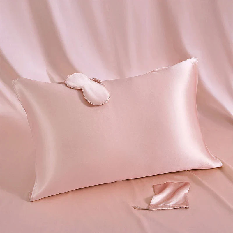 Silk Sleep 3-Piece Set | Eye Mask + Scrunchie + Pillowcase, Overnight Skin & Hair Protection