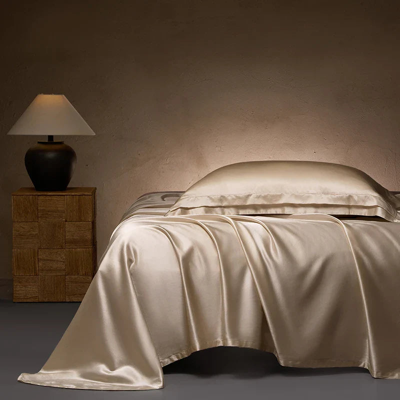 Cooling Mulberry Silk Flat Sheet | Ultra-Smooth, Skin-Friendly for Singapore's Warm Humid Nights