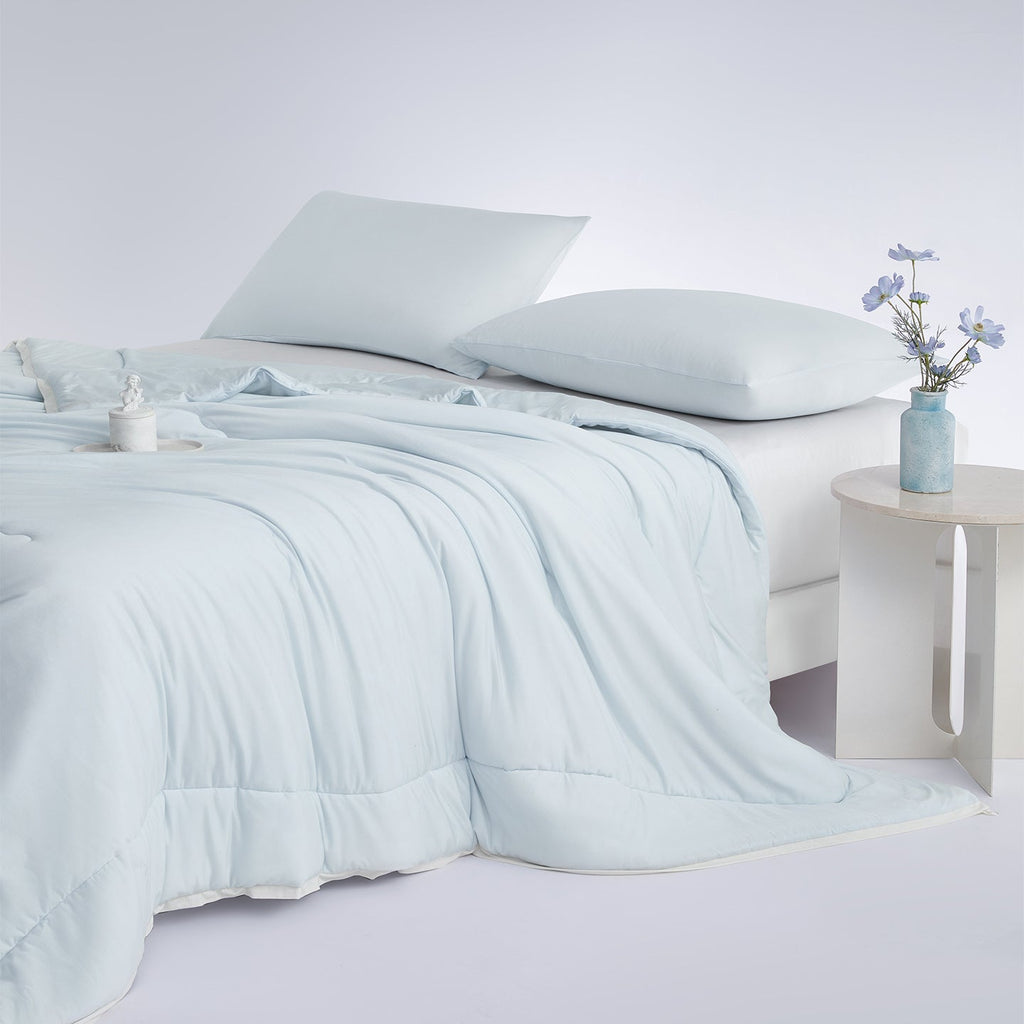 CloudKnit Tencel-Cotton Comforter | Eco-Friendly, Breathable & Lightweight for Tropical Bedrooms