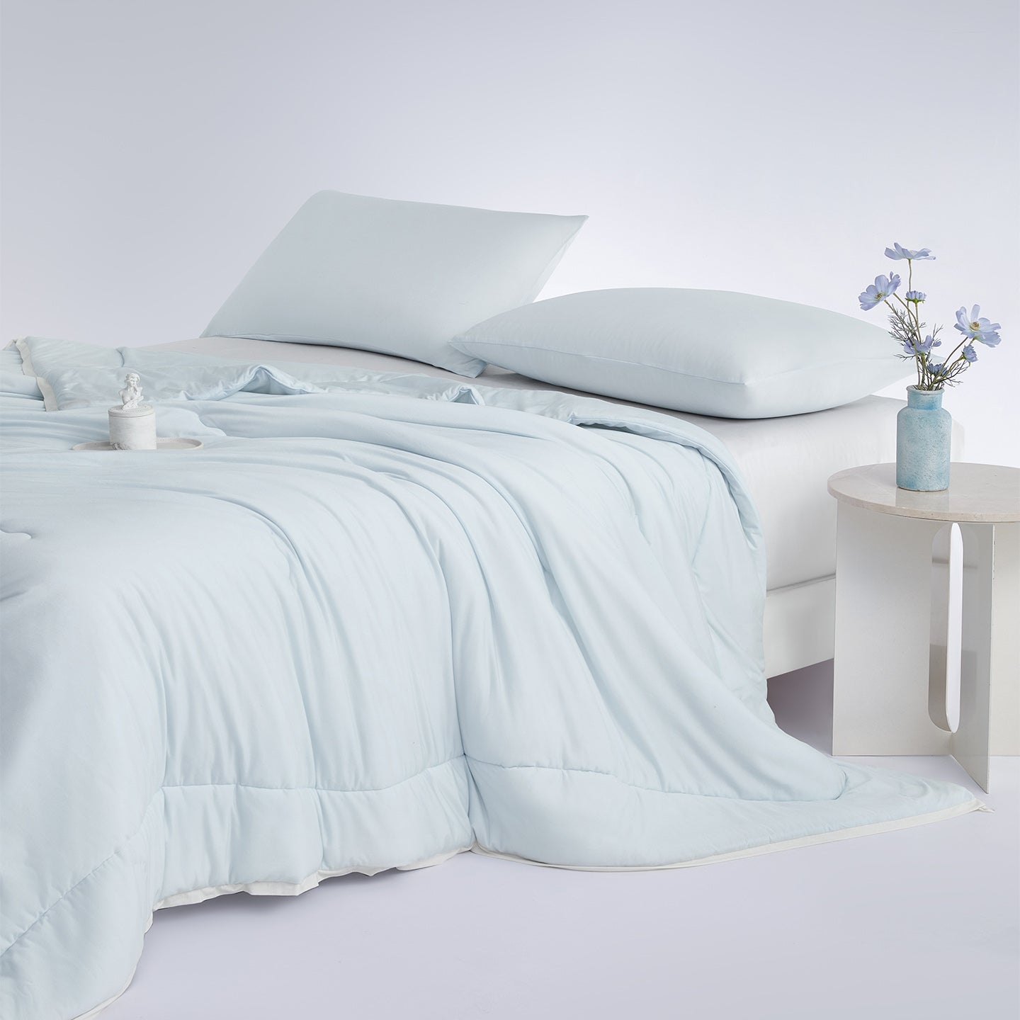 CloudKnit Tencel-Cotton Comforter | Eco-Friendly, Breathable & Lightweight for Tropical Bedrooms