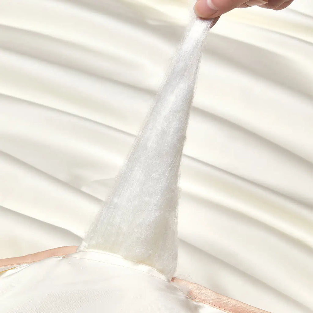 Traceable Silk-Fill Embroidered Cotton Duvet | Artisan Craftsmanship, Natural & Skin-Safe Comfort