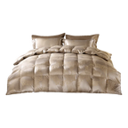 95% Polish Goose Down Luxury Quilt | Jacquard Weave, Hotel-Grade Warmth for Cold Air-Con Retreats