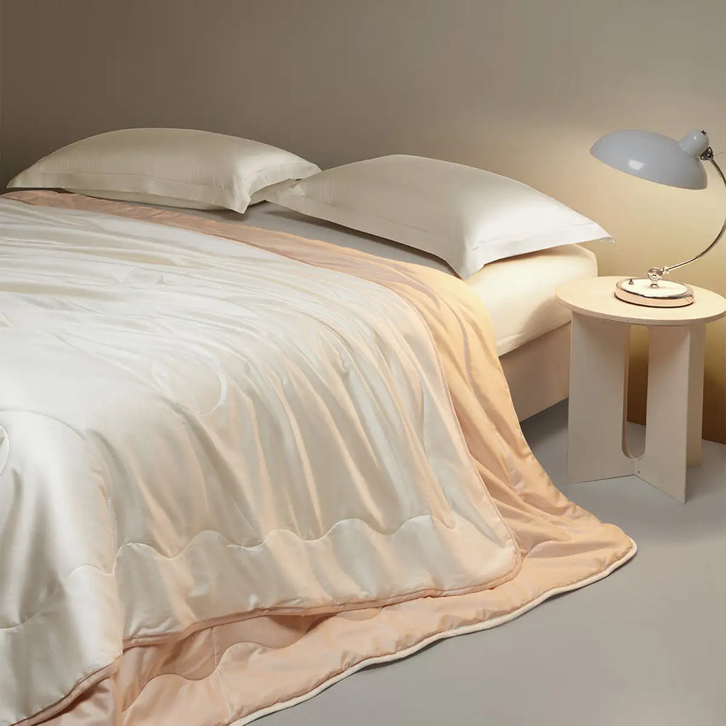 Traceable Silk-Fill Embroidered Cotton Duvet | Artisan Craftsmanship, Natural & Skin-Safe Comfort