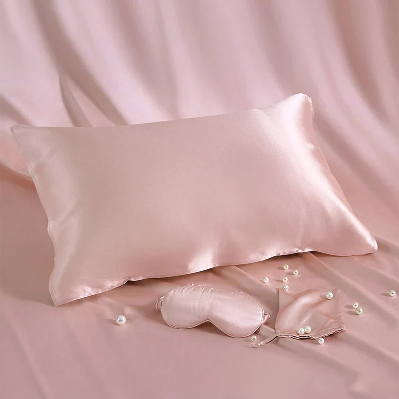 Silk Sleep 3-Piece Set | Eye Mask + Scrunchie + Pillowcase, Overnight Skin & Hair Protection